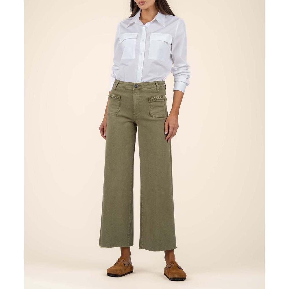 Kut from the Kloth Meg High Rise Wide Leg Size 1616 / Olive